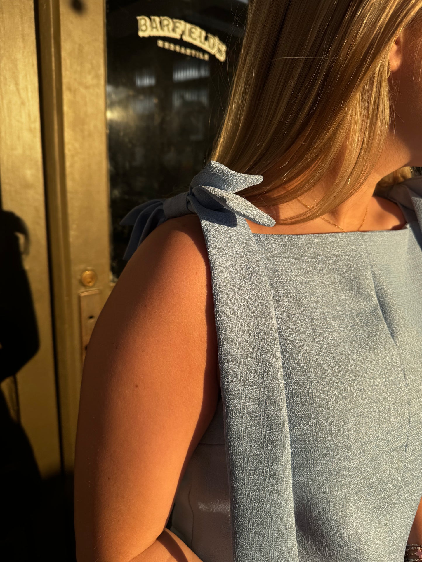 Sunday Blue Bow Dress