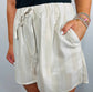 Striped Linen Shorts