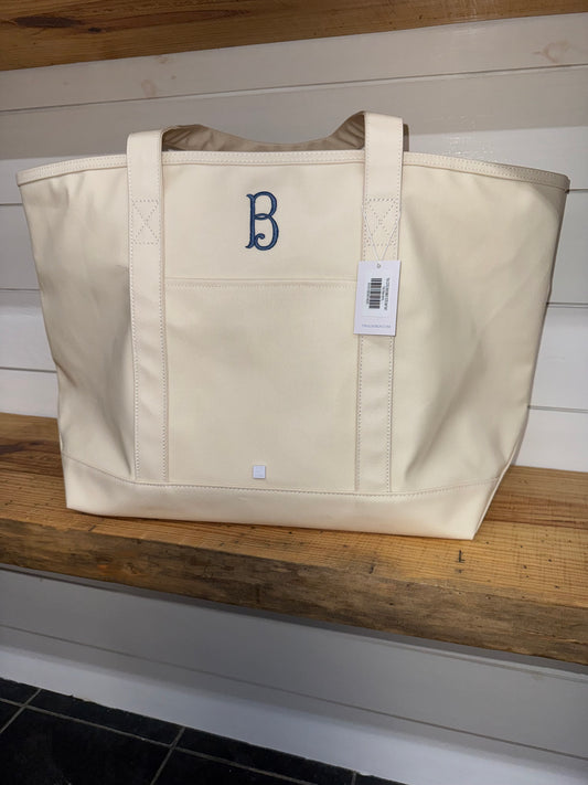 TRVL Coated Canvas Maxi Tote - Natural