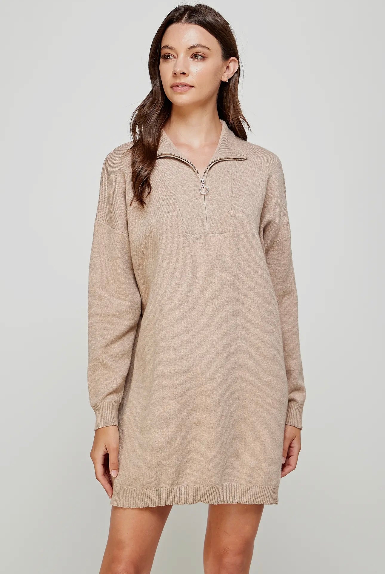 1/4 Zip Sweater Dress