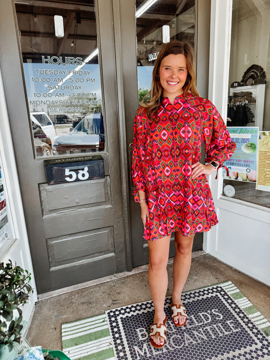 Watermelon Palomas Swing Dress