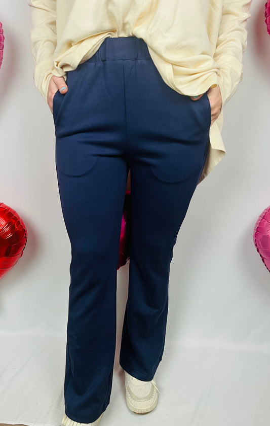 P.Cill Navy Flare Pants