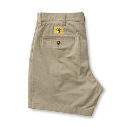 Gold School Chino Short Big Gold Patch in Khaki
