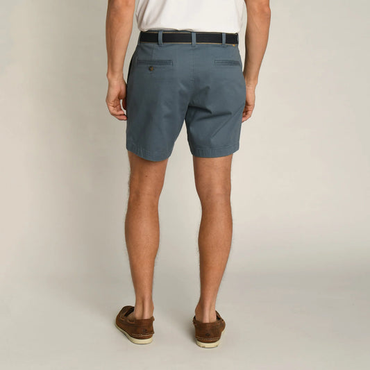 Gold School Chino Short in Vintage Blue (7 in)