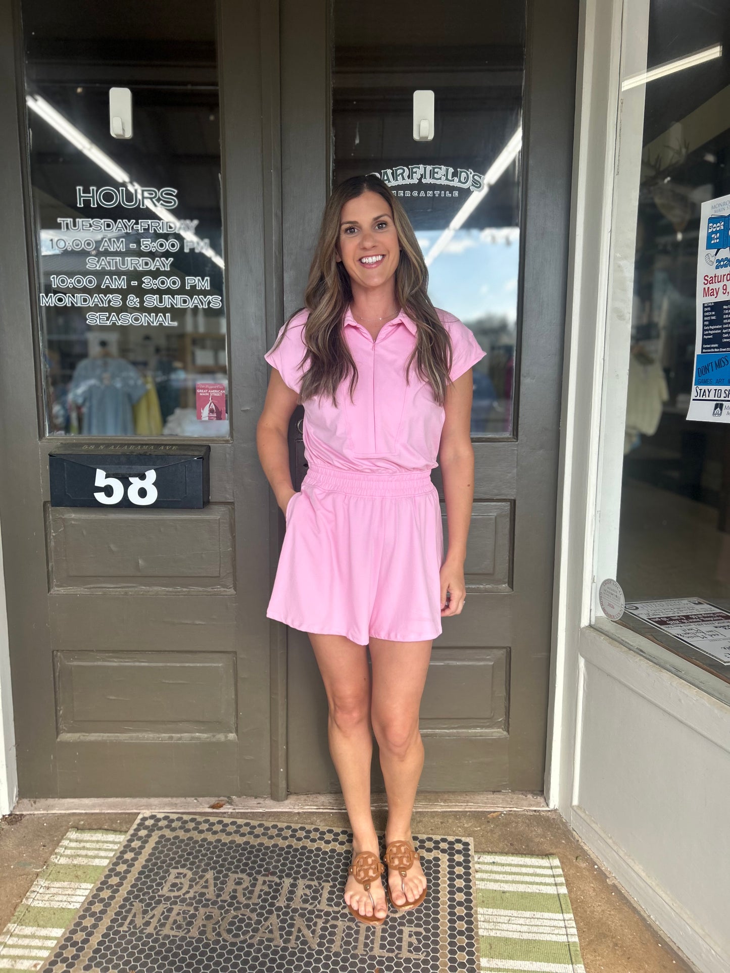 Easygoing Romper in Sugar Pink