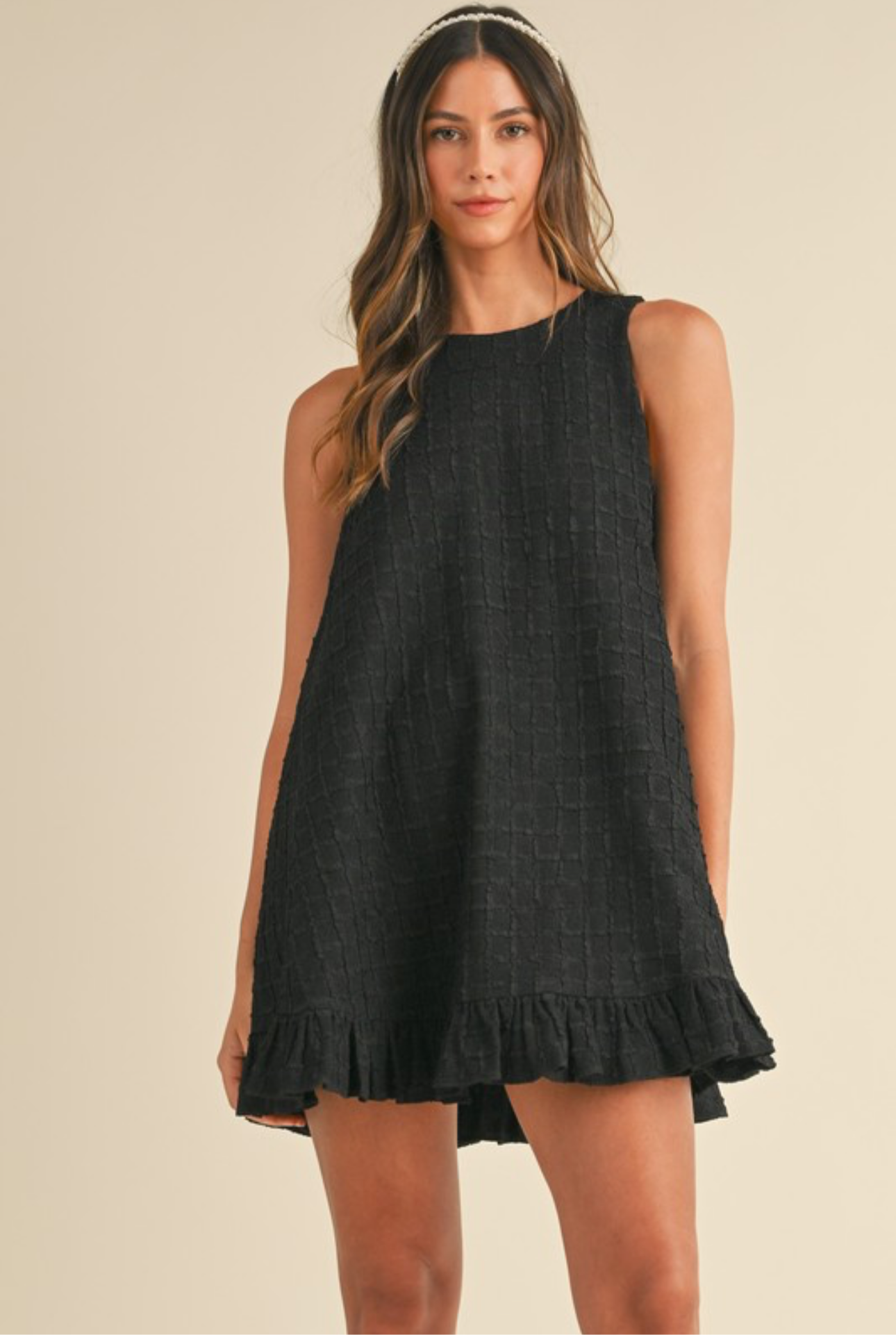 Tweed Ruffle Dress