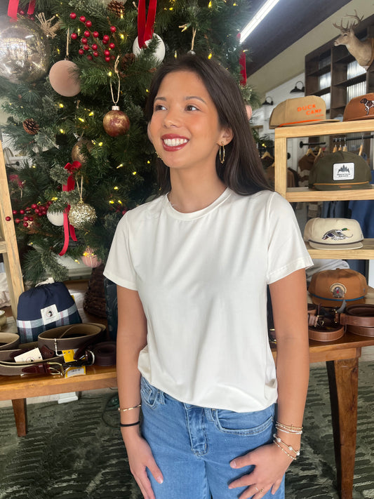 Basic Tee in Off White