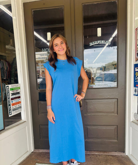 Harbor Blue Midi Dress
