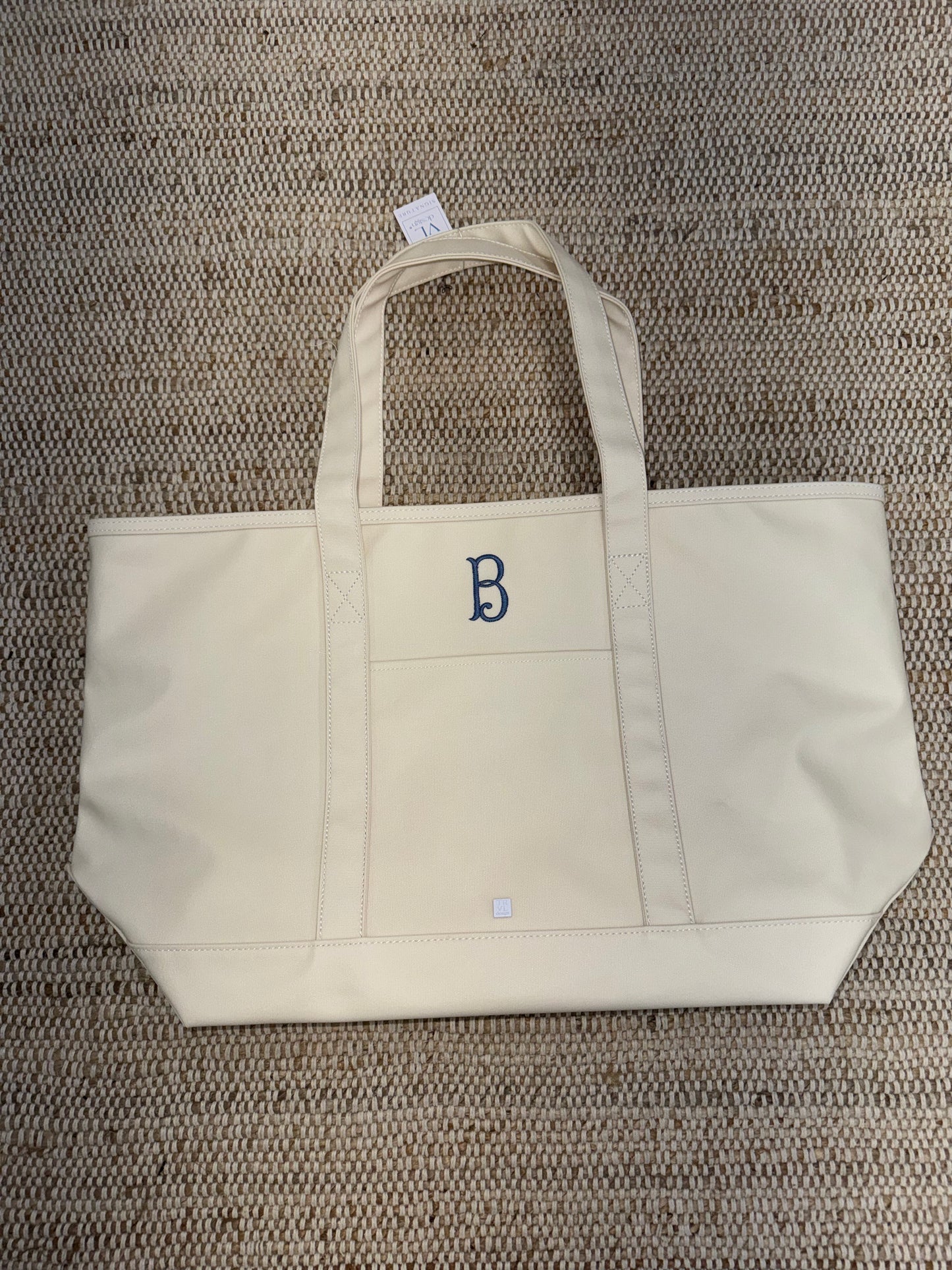 TRVL Coated Canvas Maxi Tote - Natural