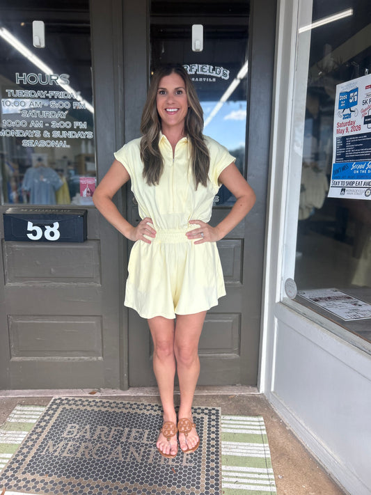 Easygoing Romper in Lemon