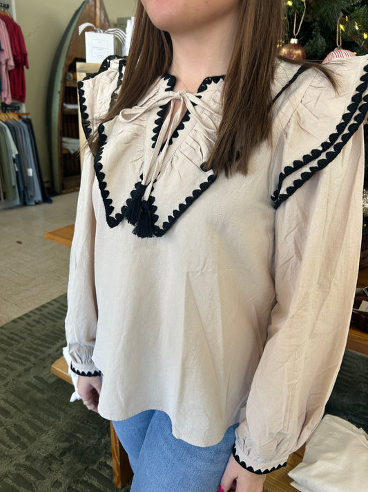 The Eloise Ruffled Peasant Top