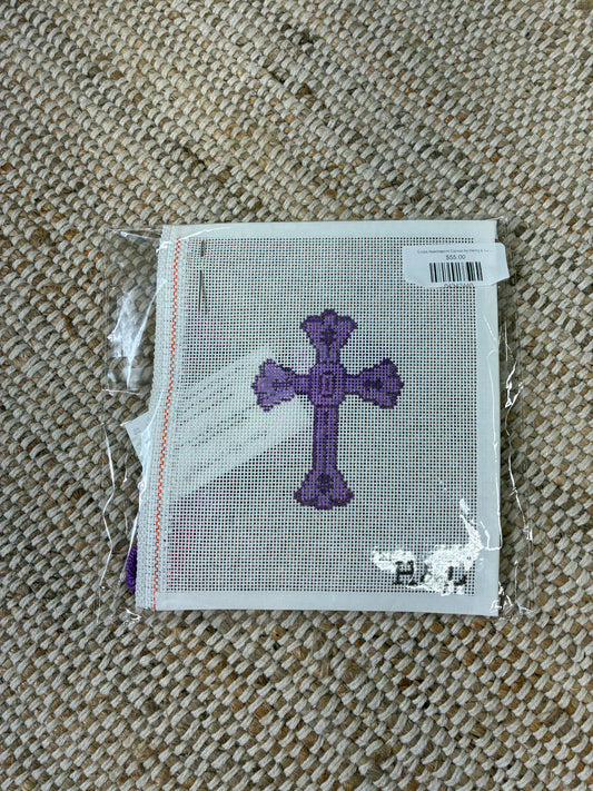 Cross Needlepoint Canvas by Henry & Lu - Purple