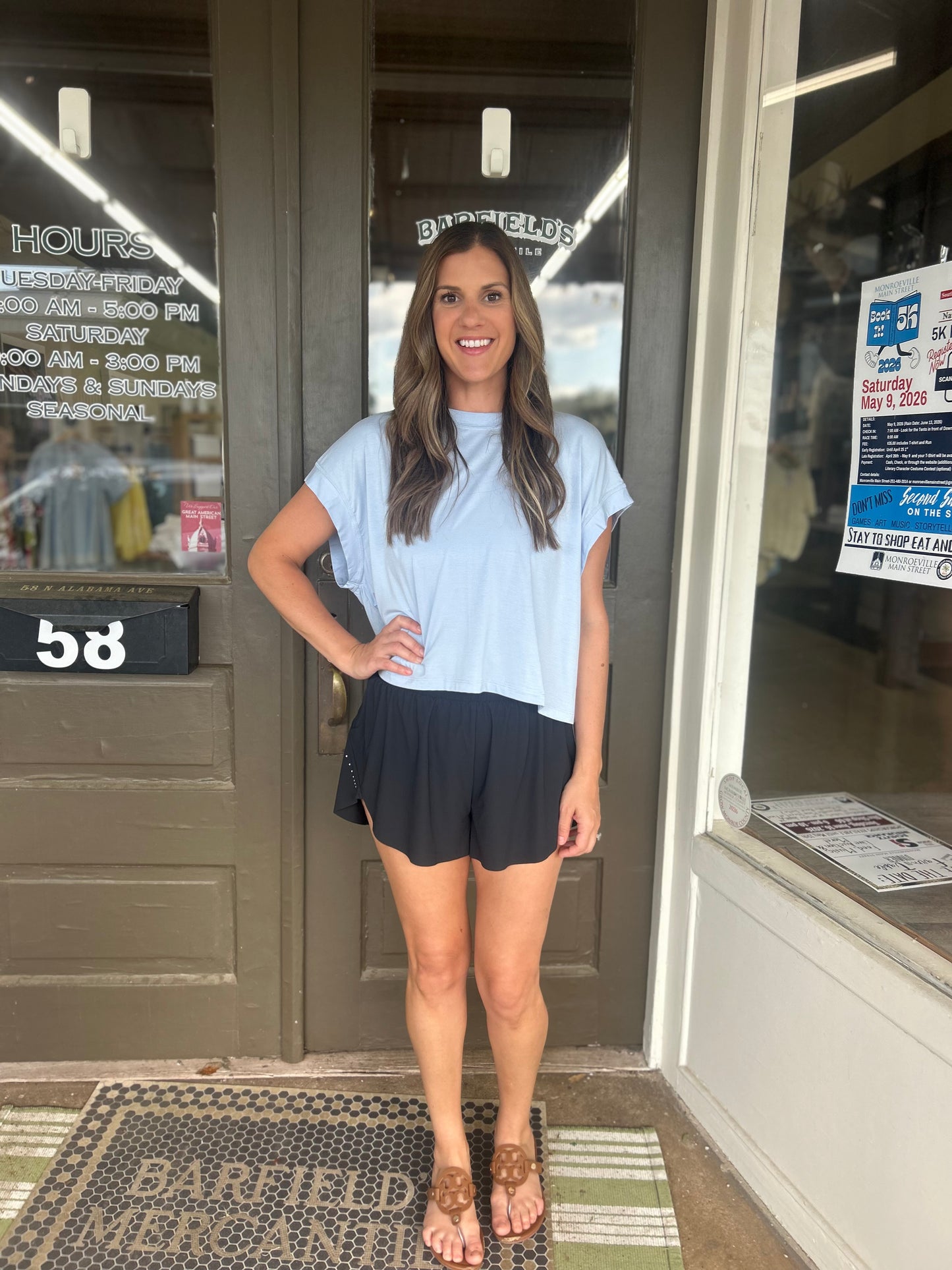 Emi Tee in Mist Blue