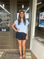 Emi Tee in Mist Blue