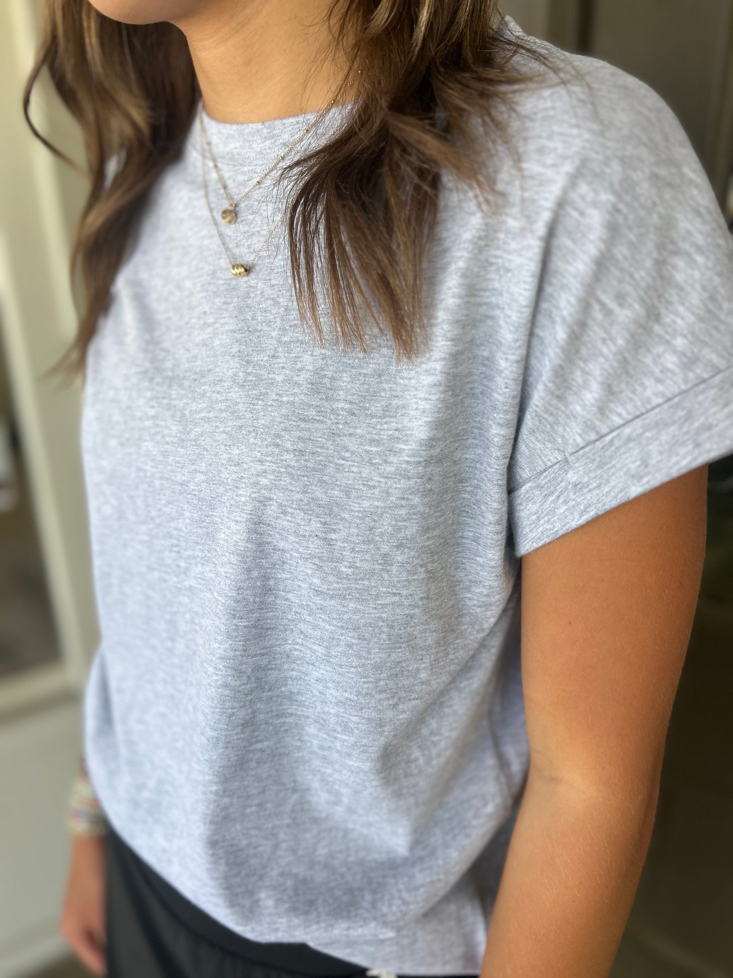 Cotton Tee in Grey