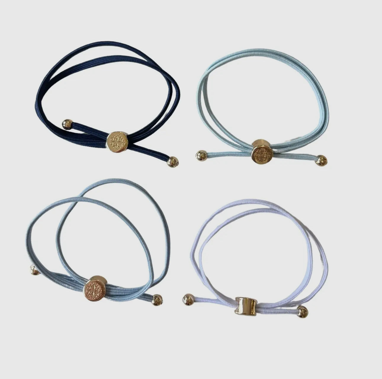 Smith & Co. Skinny Hair Tie Set - Blue