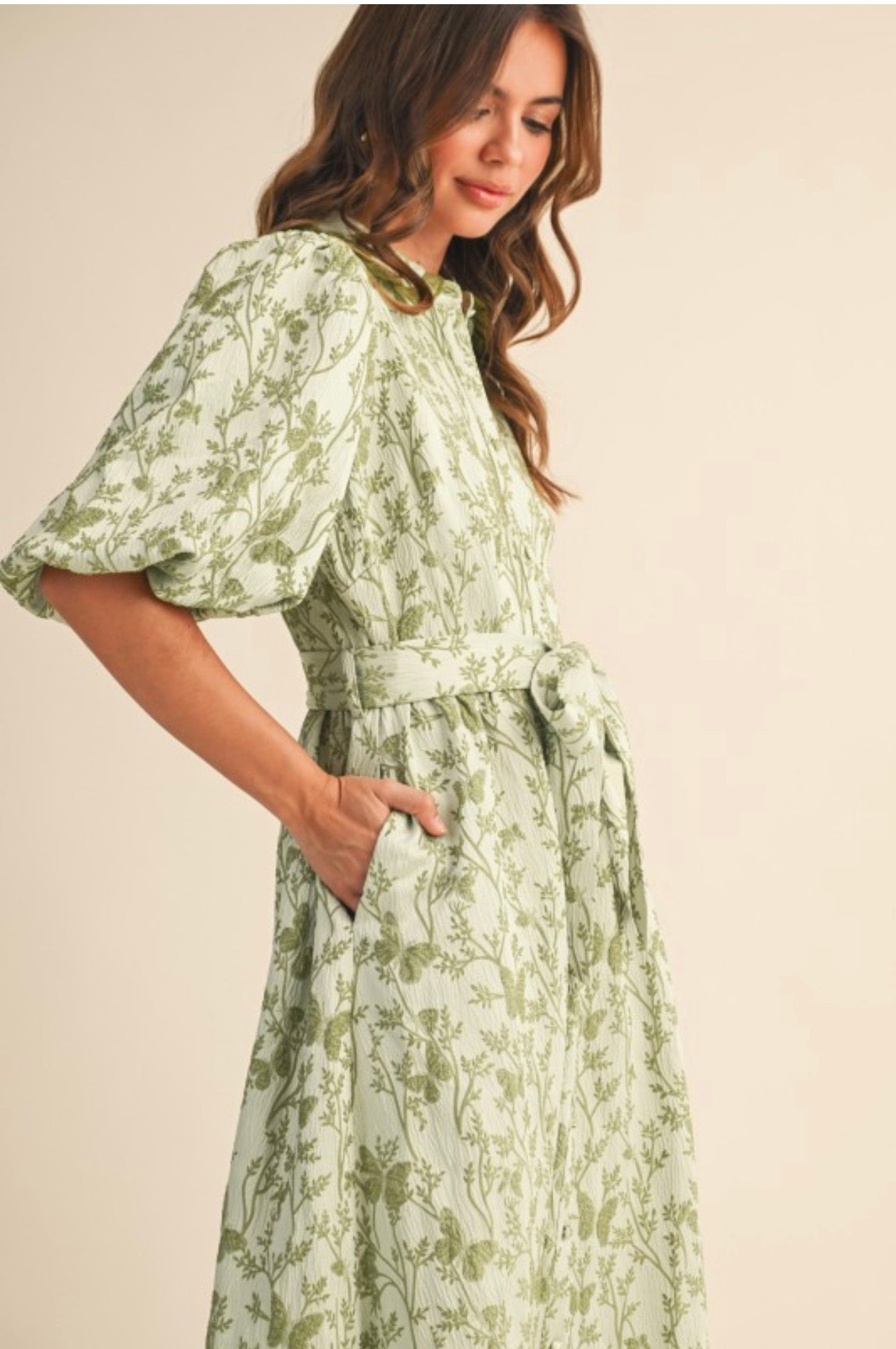 The Butterfly Garden Midi in Sage