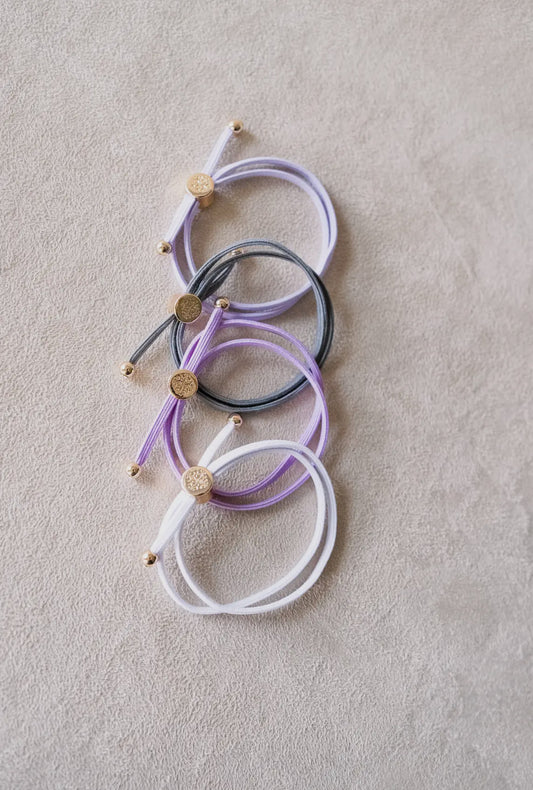 Smith & Co. Skinny Hair Tie Set - Purple