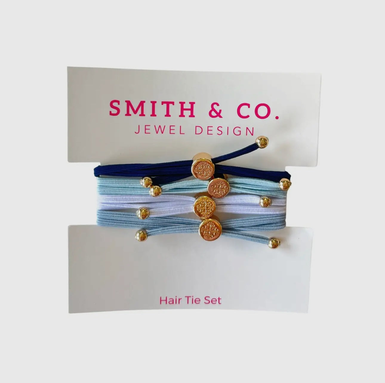 Smith & Co. Skinny Hair Tie Set - Blue