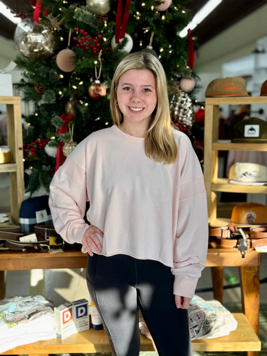 The Ivy Open Back Cropped Sweatshirt