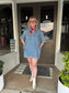 Dallis Foshee Scarf in Crimson + White
