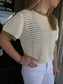 Sage Scallop Knit Top