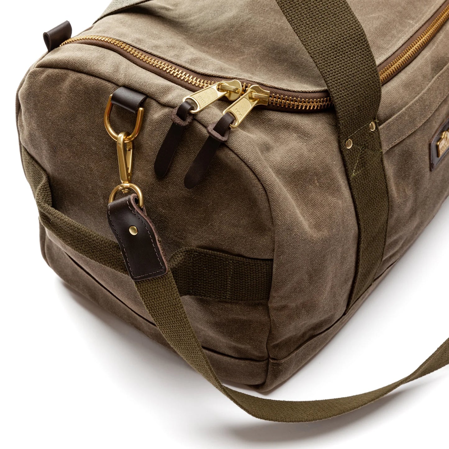 Waxed Canvas Overnighter bag in field brown