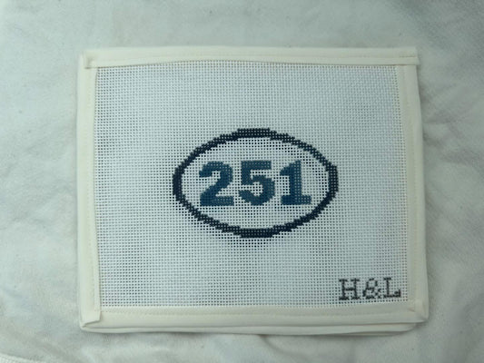 "251" Needlepoint Canvas by Henry & Lu