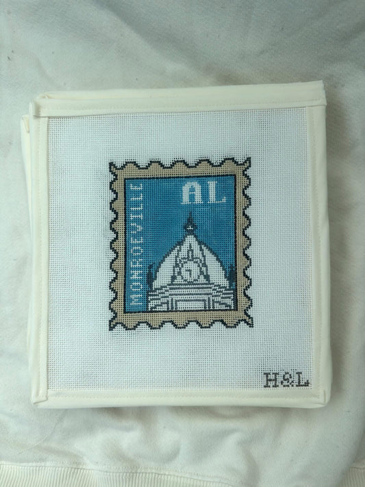 Courthouse Stamp Canvas by Henry & Lu