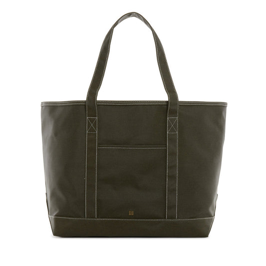 TRVL Coated Canvas Maxi Tote - Olive