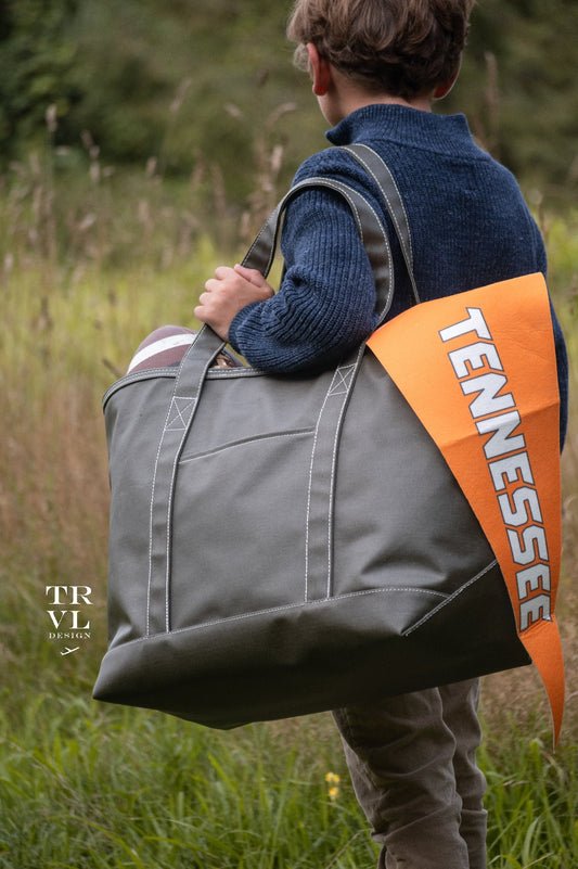 TRVL Coated Canvas Maxi Tote - Olive