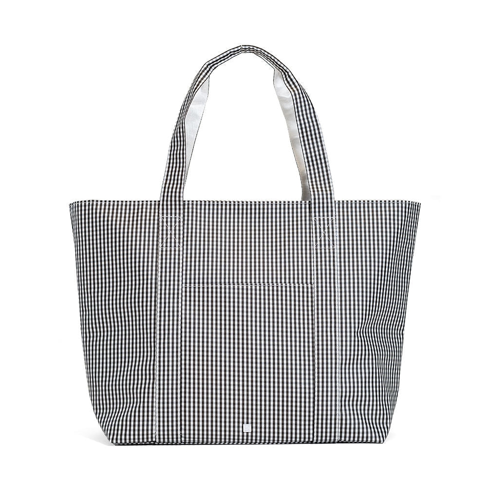 TRVL Jumbo Tote - Black Gingham