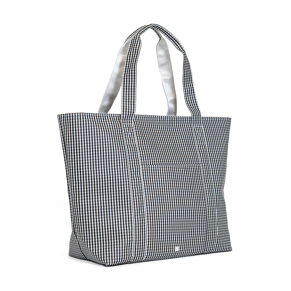 TRVL Jumbo Tote - Black Gingham