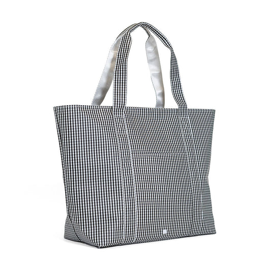 TRVL Jumbo Tote - Black Gingham