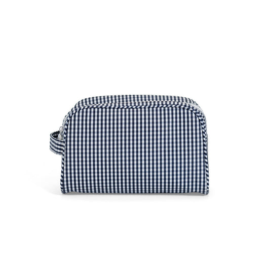 TRVL Stowaway Toiletry Bag - Navy Gingham