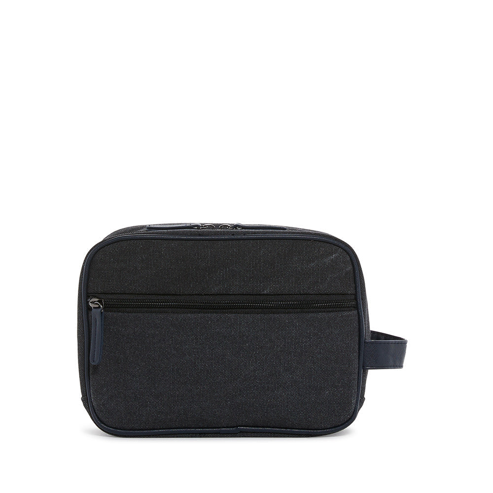 TRVL Men’s Dopp Toiletry Bag - Coated Canvas Indigo