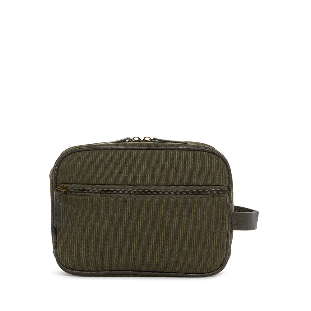 TRVL Men’s Dopp Toiletry Bag - Coated Canvas Cactus