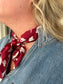Dallis Foshee Scarf in Crimson + White