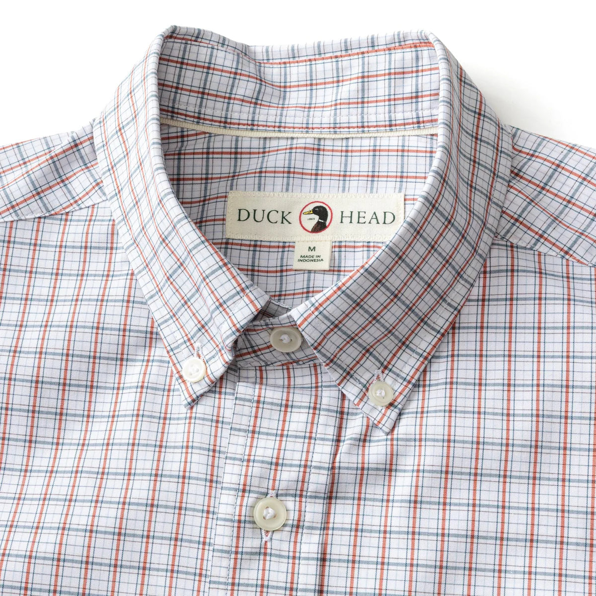 Edison Plaid Performance Poplin in Burnt Brick