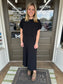 Cloud Knit Overlay Midi in Black