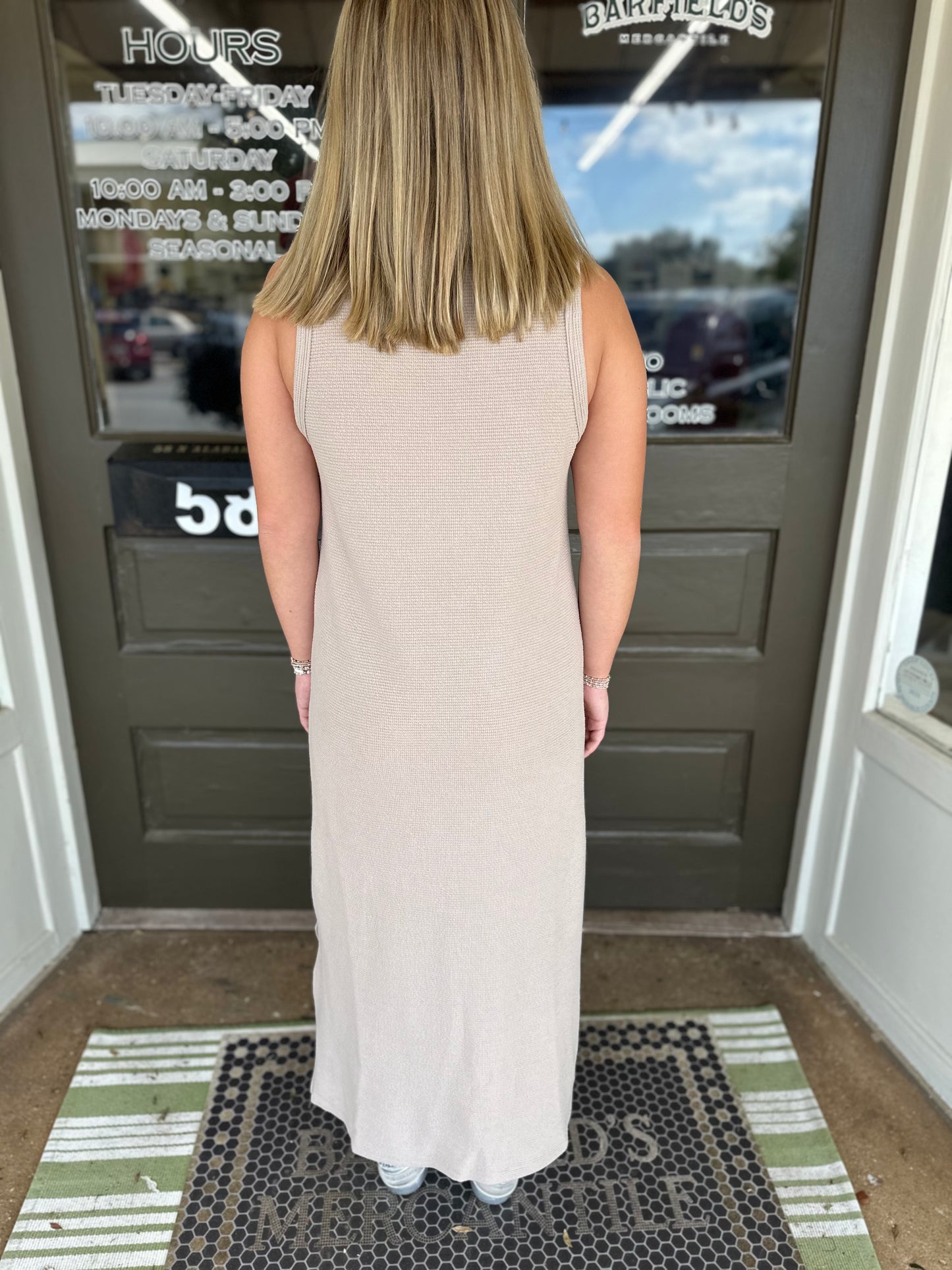 Cloud Knit Tank Midi in Taupe