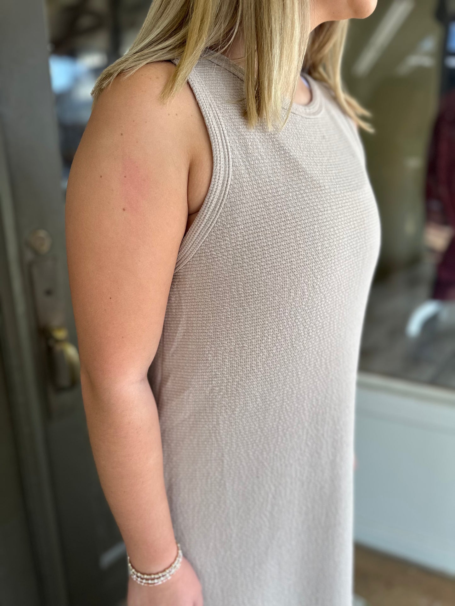 Cloud Knit Tank Midi in Taupe