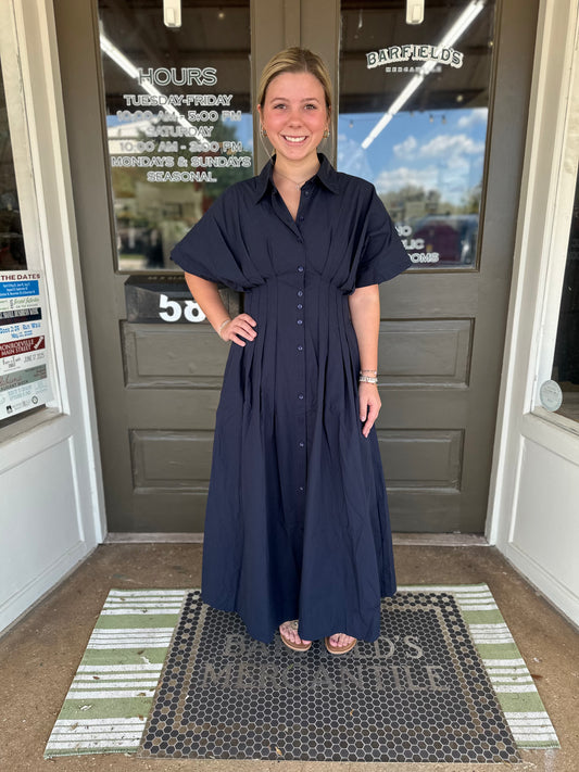 Kennedy Midi Dress in Navy