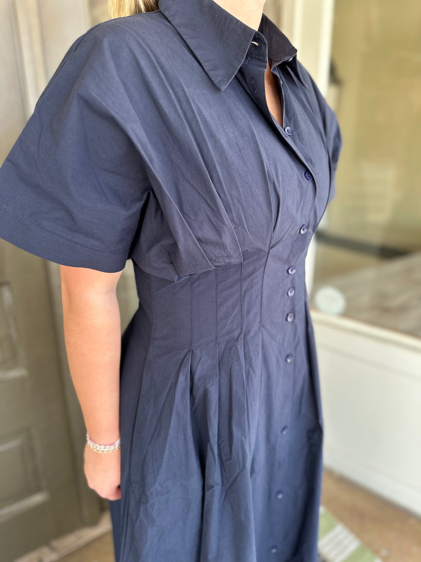 Kennedy Midi Dress in Navy