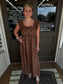Polka Dot Ruffle Midi in Chocolate