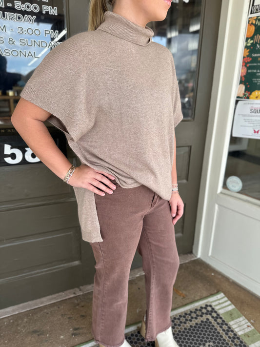 Poncho Top in Cappuccino