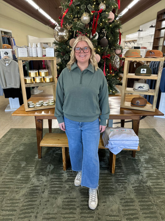 Scuba Quarter Zip in Sage