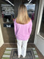 Collins Roll Neck Sweater in Mauve
