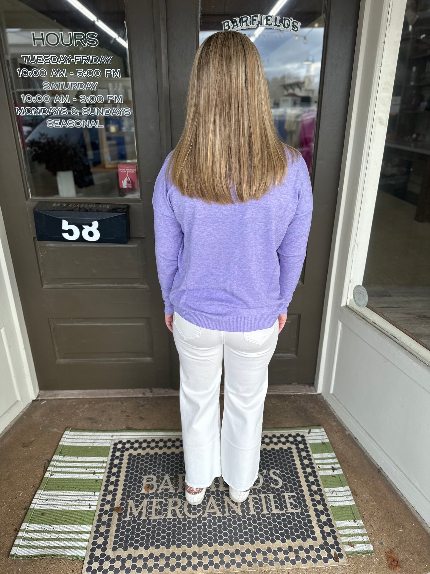 Collins Roll Neck Sweater in Lavender