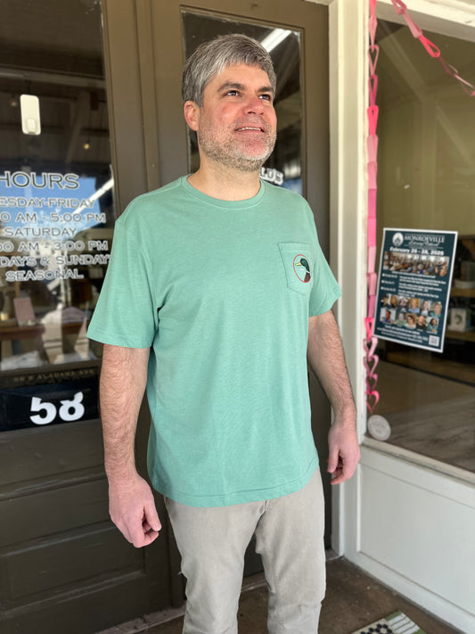 Duckhead Logo T-shirt in Aspen Green Heather